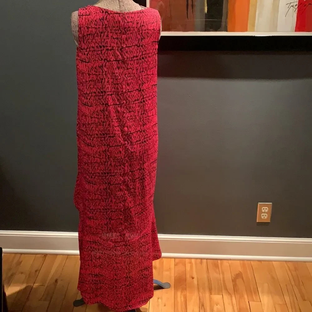 Bcbgeneration Pink/Blk Pattern High-Low Tank Maxi - image 6